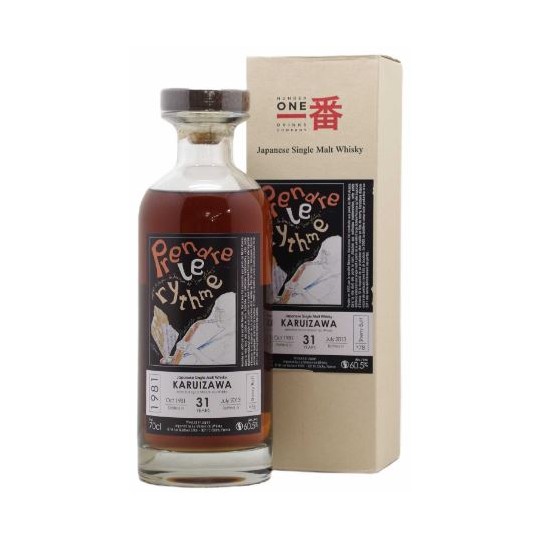 Bouteille de whisky Karuizawa 31 ans 1981 Number One Drinks, édition 'Prendre le Rythme.