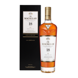 Bouteille de The Macallan 18 Ans Sherry 2022 Release, un whisky de prestige pour les connaisseurs.