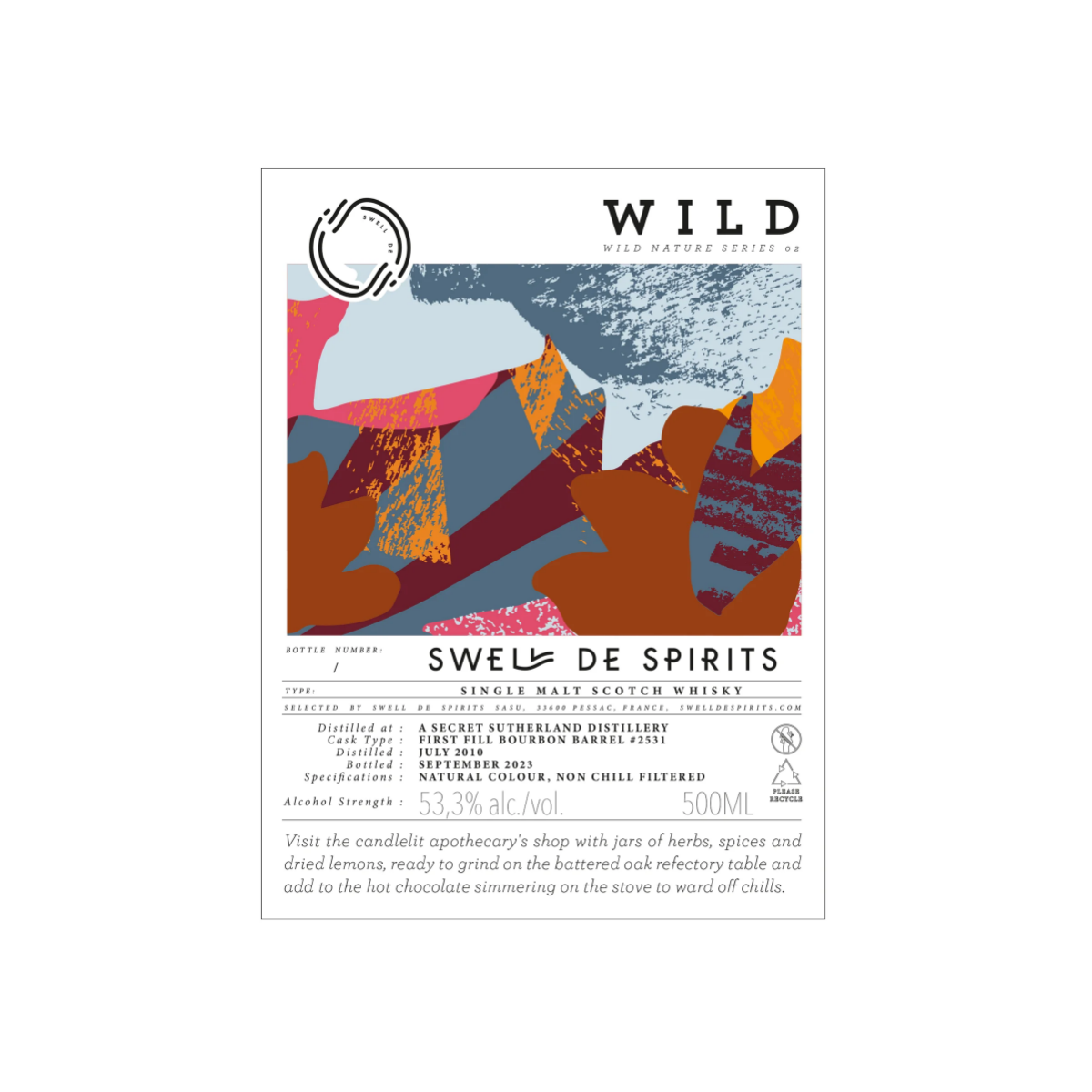 Le #2 Wild Series Single Malt Scotch Whisky est une expression rare originaire de Sutherland, en Écosse.