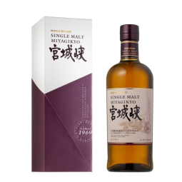 Bouteille de Miyagikyo Single Malt, un whisky japonais raffiné et apprécié.