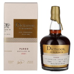 Bouteille de Dictador Jerarquía 1991 Pardo American Oak, un rhum rare et précieux vieilli en fûts de chêne américain.