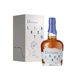 Bouteille de Dictador Libreto 2005 Sherry Cask, un rhum de qualité vieilli en fûts de sherry.