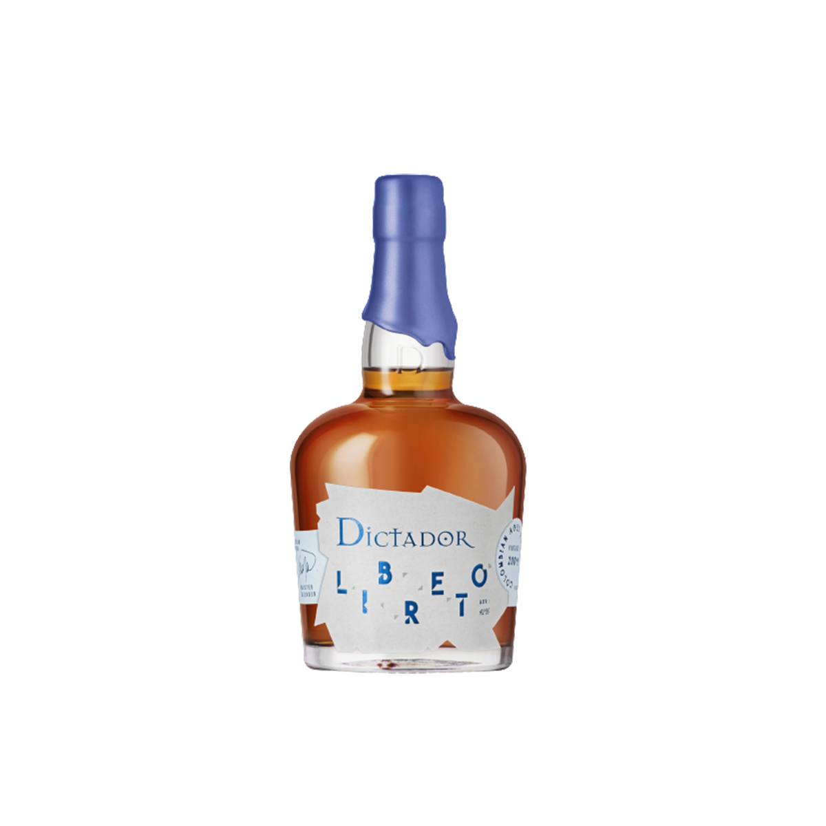 Bouteille de Dictador Libreto 2001 American Oak, un rhum de qualité vieilli en fûts de chêne américain.